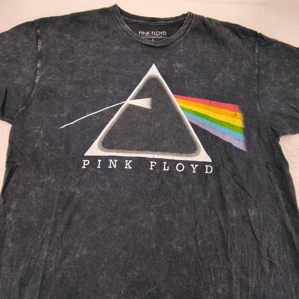 Pink Floyd Band Graphic Short Sleeve Crew Neck T Shirt Mens Size Large L Black